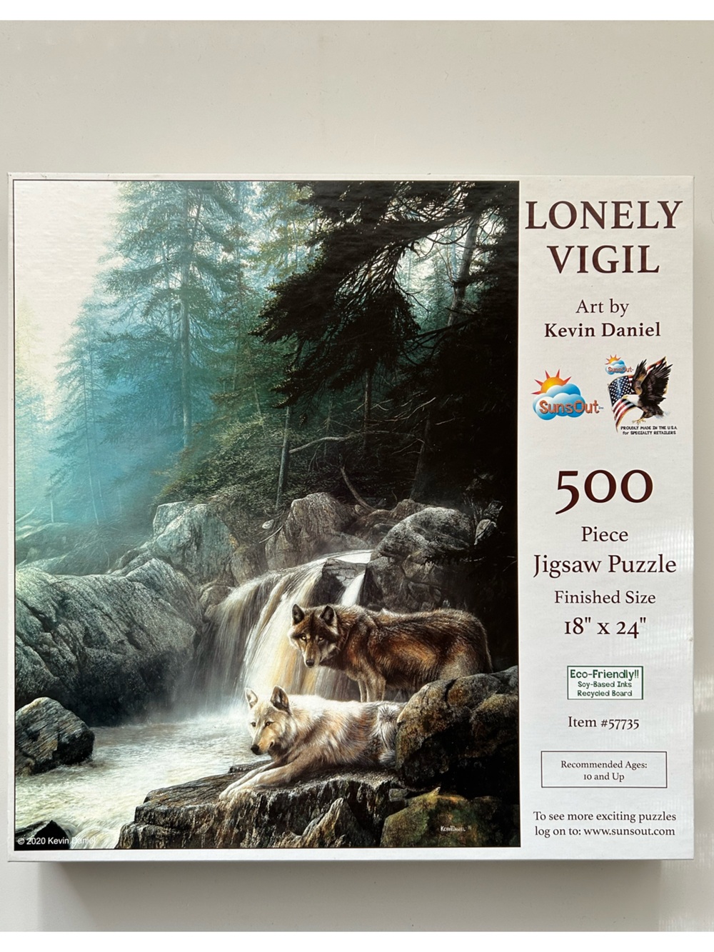 Lonely Vigil 500-Piece Jigsaw Puzzle - Forest Wolves by SunsOut